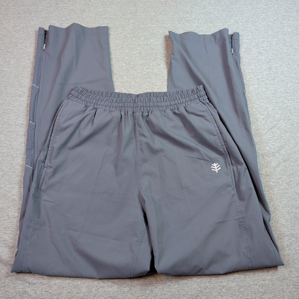 Coolibar Outpace Sport Pants Mens Small Gray UPF 50+ Sun Protection 01598 Active